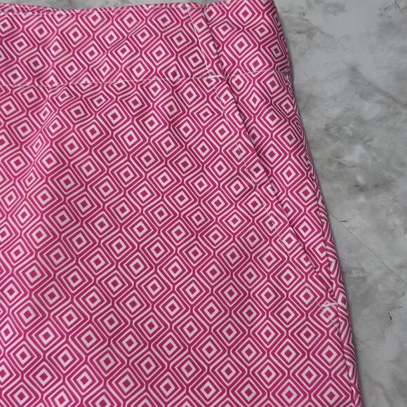 Womens Sz 16 Pink Geometric Pockets Pickleball Tennis Golf Skortv Lady Hagen - Picture 5 of 11